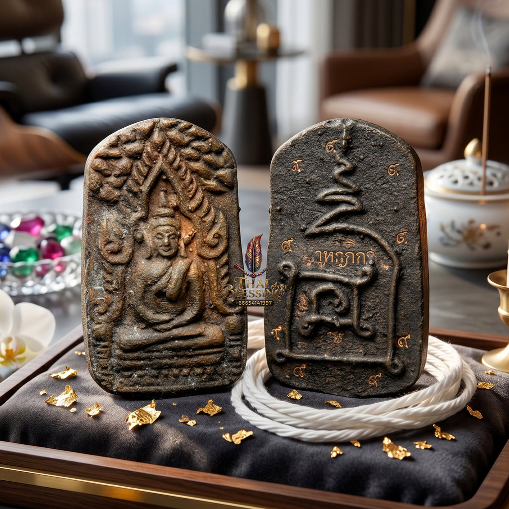 ✨🧘‍♂️👑 Sacred Imperial Sovereign Luminary Architecture - Luang Pu Im & Luang Pu Kasem 2023 Pavilion Landmark Edition (2.9x1.7 cm), Consecrated Nine-Noble-Alloy Base & Absolute Wealth Catalyst