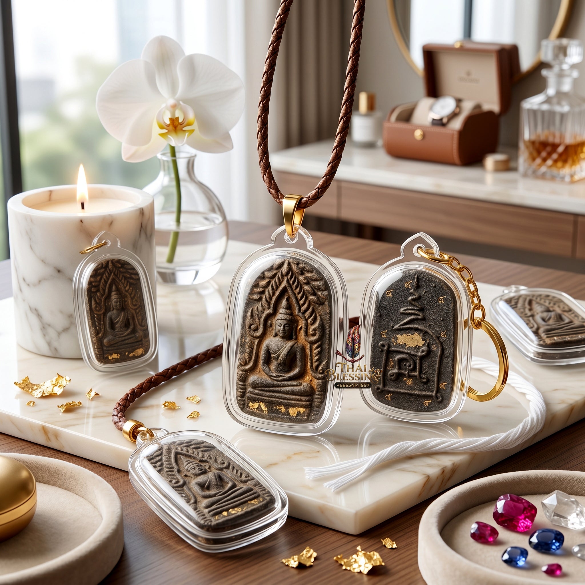 ✨🧘‍♂️👑 Sacred Imperial Sovereign Luminary Architecture - Luang Pu Im & Luang Pu Kasem 2023 Pavilion Landmark Edition (2.9x1.7 cm), Consecrated Nine-Noble-Alloy Base & Absolute Wealth Catalyst