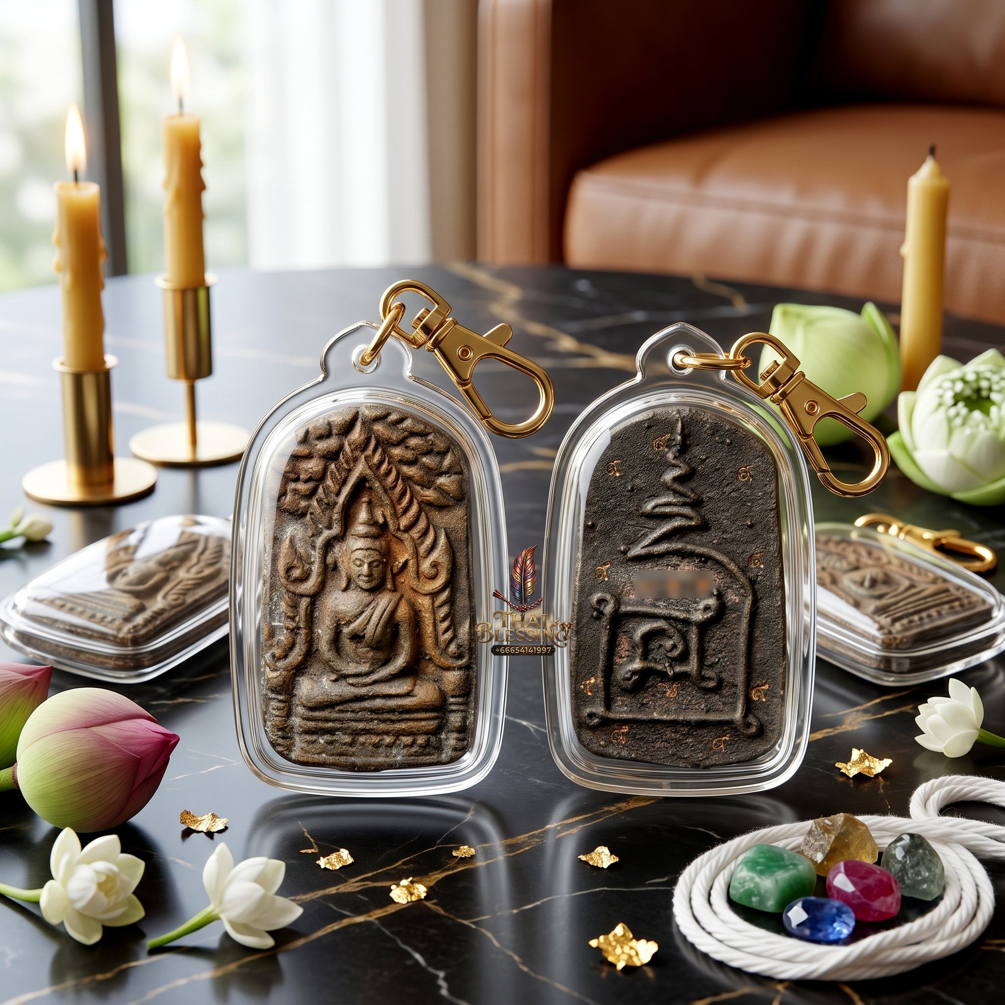 ✨🧘‍♂️👑 Sacred Imperial Sovereign Luminary Architecture - Luang Pu Im & Luang Pu Kasem 2023 Pavilion Landmark Edition (2.9x1.7 cm), Consecrated Nine-Noble-Alloy Base & Absolute Wealth Catalyst Waterproof Acrylic