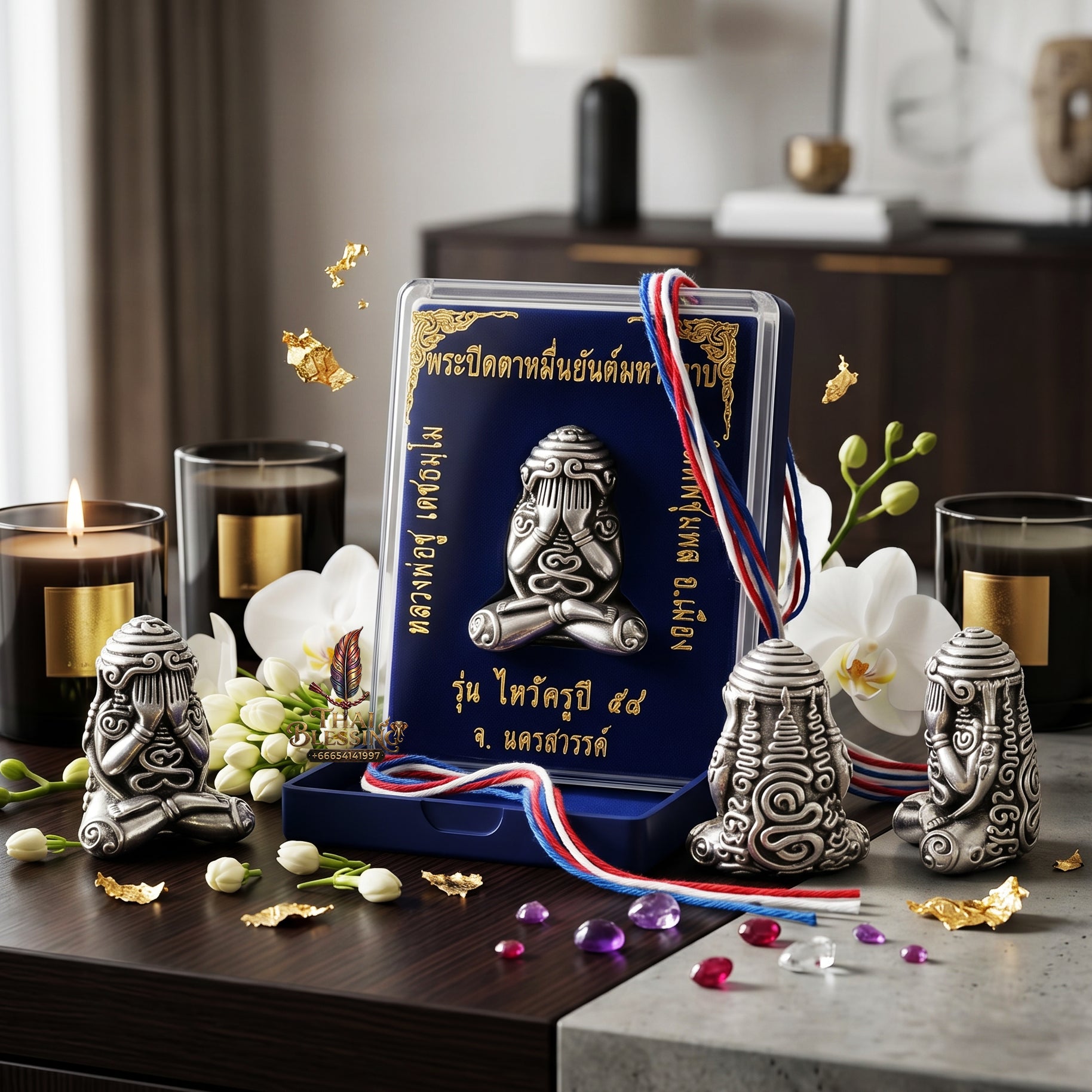 ✨🧘‍♂️🪙 Sacred Sovereign Multi-Grid Focal Matrix - Luang Phor Chu Wat Thap Chumphon 2015 Silver-Fluid Edition (2.2x1.9 cm), Absolute Market Neutralizer & Macro-Asset Inflow Core
