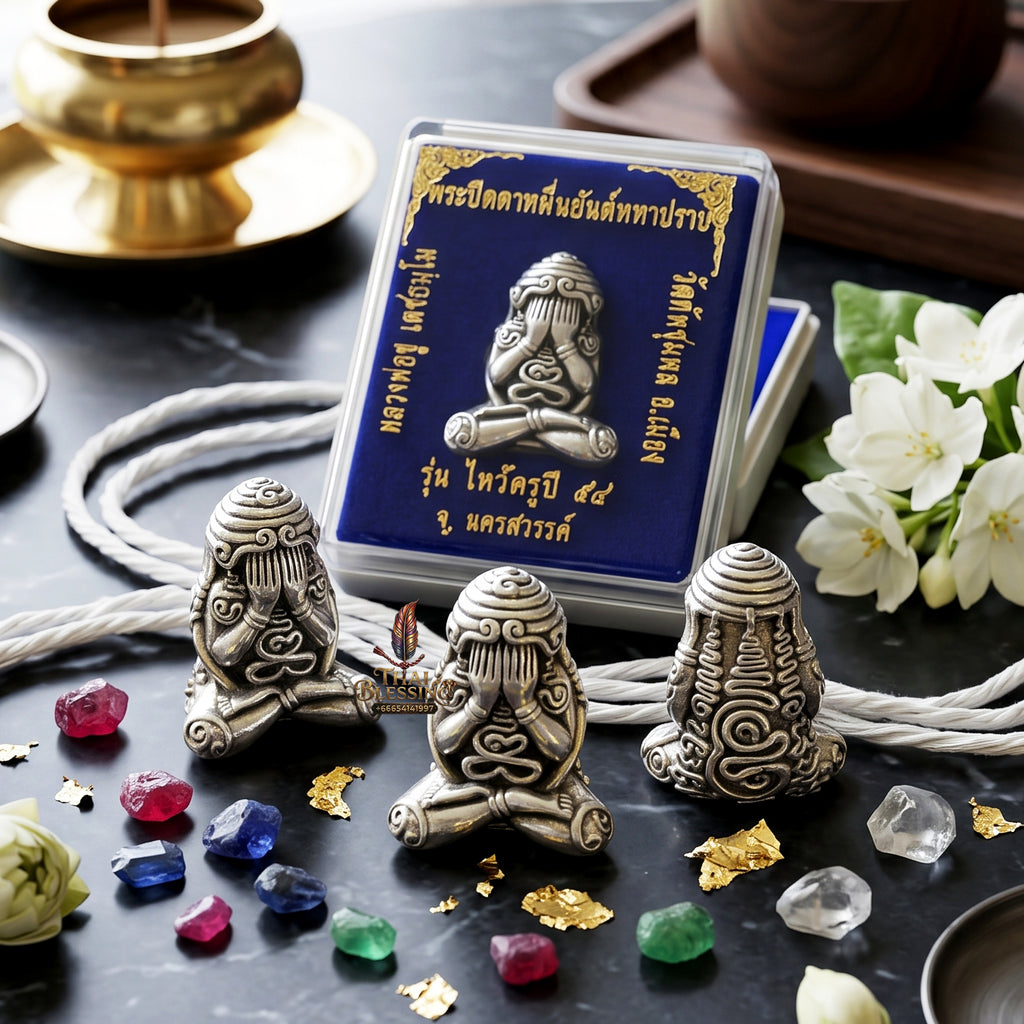 ✨🧘‍♂️🪙 Sacred Sovereign Multi-Grid Focal Matrix - Luang Phor Chu Wat Thap Chumphon 2015 Silver-Fluid Edition (2.2x1.9 cm), Absolute Market Neutralizer & Macro-Asset Inflow Core