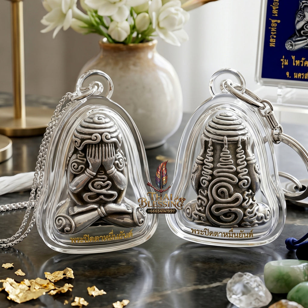 ✨🧘‍♂️🪙 Sacred Sovereign Multi-Grid Focal Matrix - Luang Phor Chu Wat Thap Chumphon 2015 Silver-Fluid Edition (2.2x1.9 cm), Absolute Market Neutralizer & Macro-Asset Inflow Core