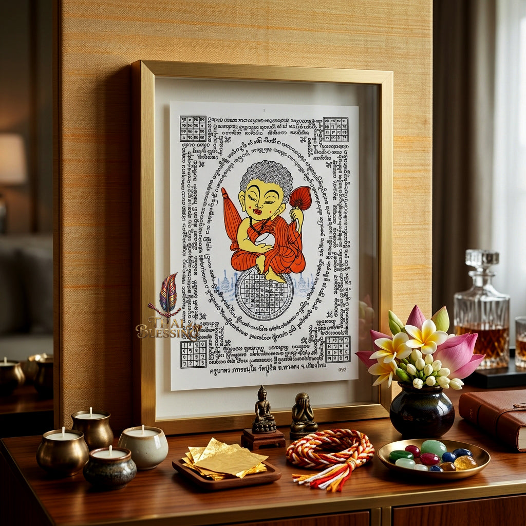 ✨💰 Sacred Phra Sivali Millionaire Abundance Yantra Cloth - Kruba Porn Wat Pu Hor 2018 Masterpiece Scroll,