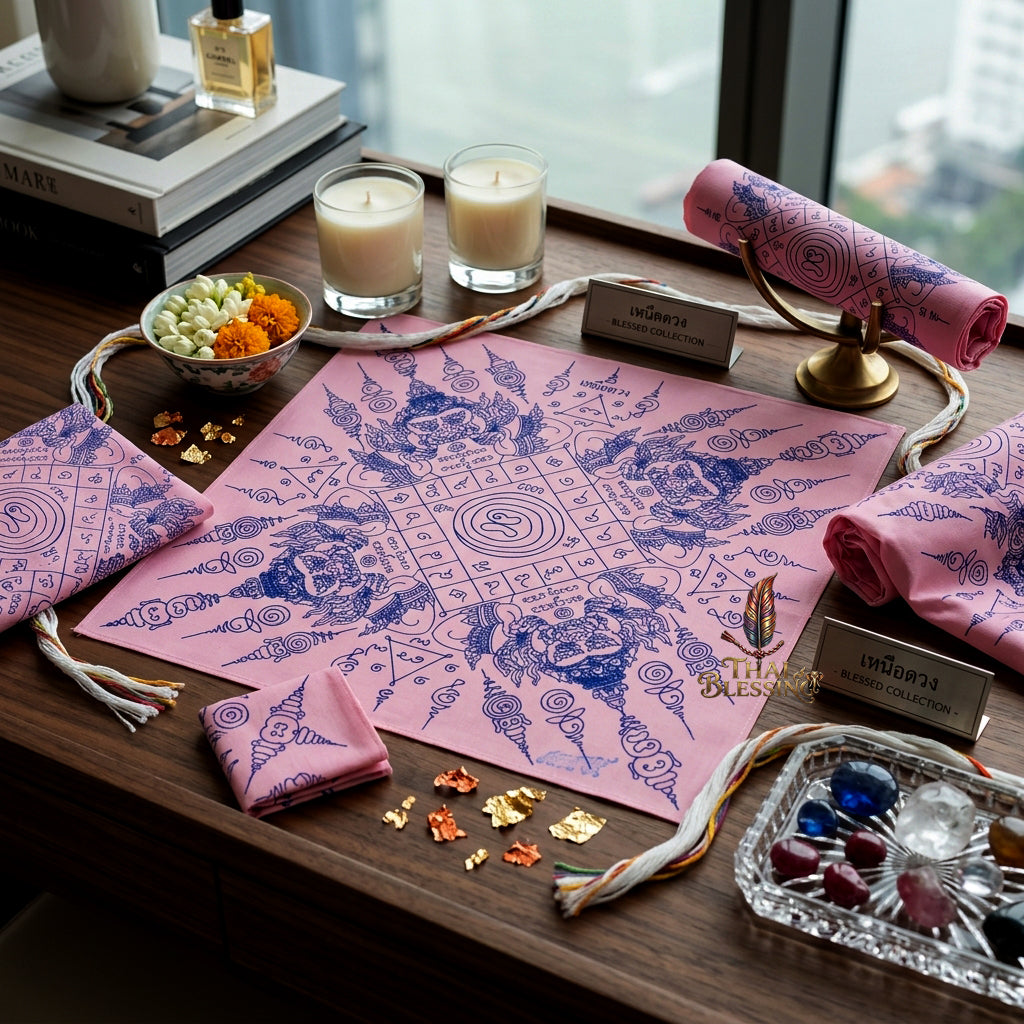 ✨🌑 Sacred Phaya Rahu Overlord Destiny Yantra Cloth - Achan Plian Hatya Non 2024 Khao Or Masterpiece Scroll, Cosmic Eclipse Wealth Magnet, Premium Corporate Authority Spiritual Wall Art