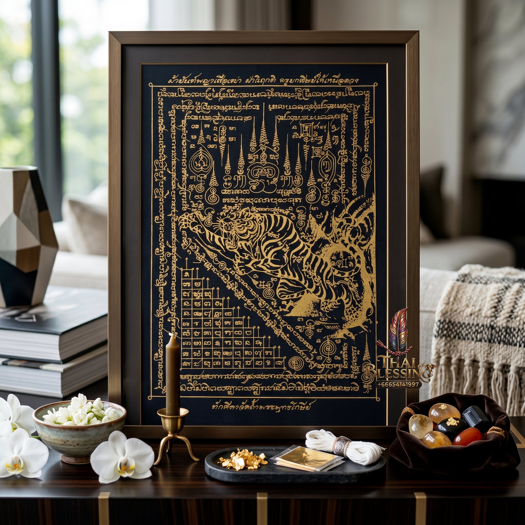 ✨🐅 Sacred Alpha Sovereign Overlord Ynt Cloth - Phra Achan Prasut Wat Nai Tao 2022 Crisis Breakthrough Masterpiece (8x12 Inches), Ultimate Destiny Realignment Matrix, Premium Executive Dominance & Market Velocity Shield
