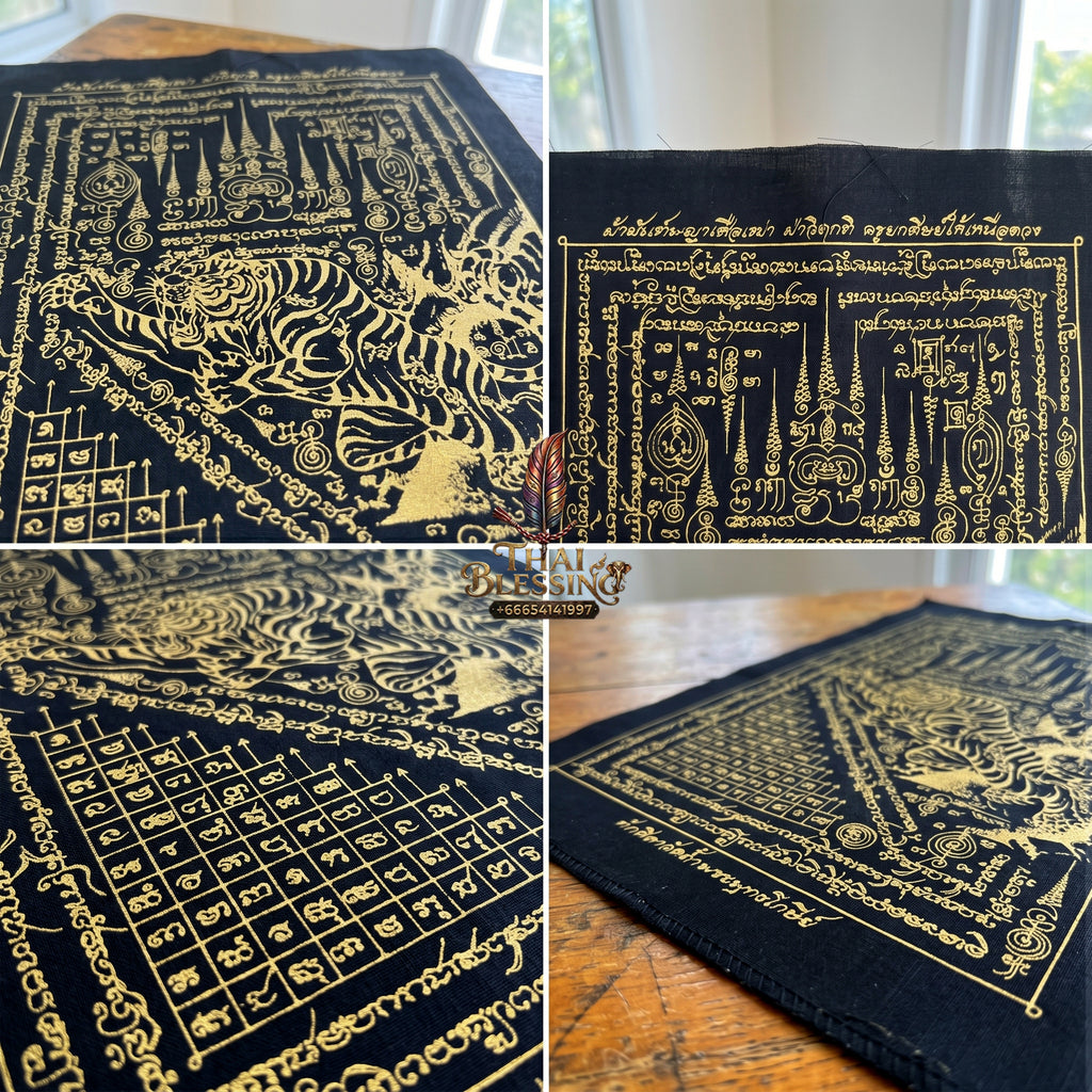 ✨🐅 Sacred Alpha Sovereign Overlord Ynt Cloth - Phra Achan Prasut Wat Nai Tao 2022 Crisis Breakthrough Masterpiece (8x12 Inches), Ultimate Destiny Realignment Matrix, Premium Executive Dominance & Market Velocity Shield