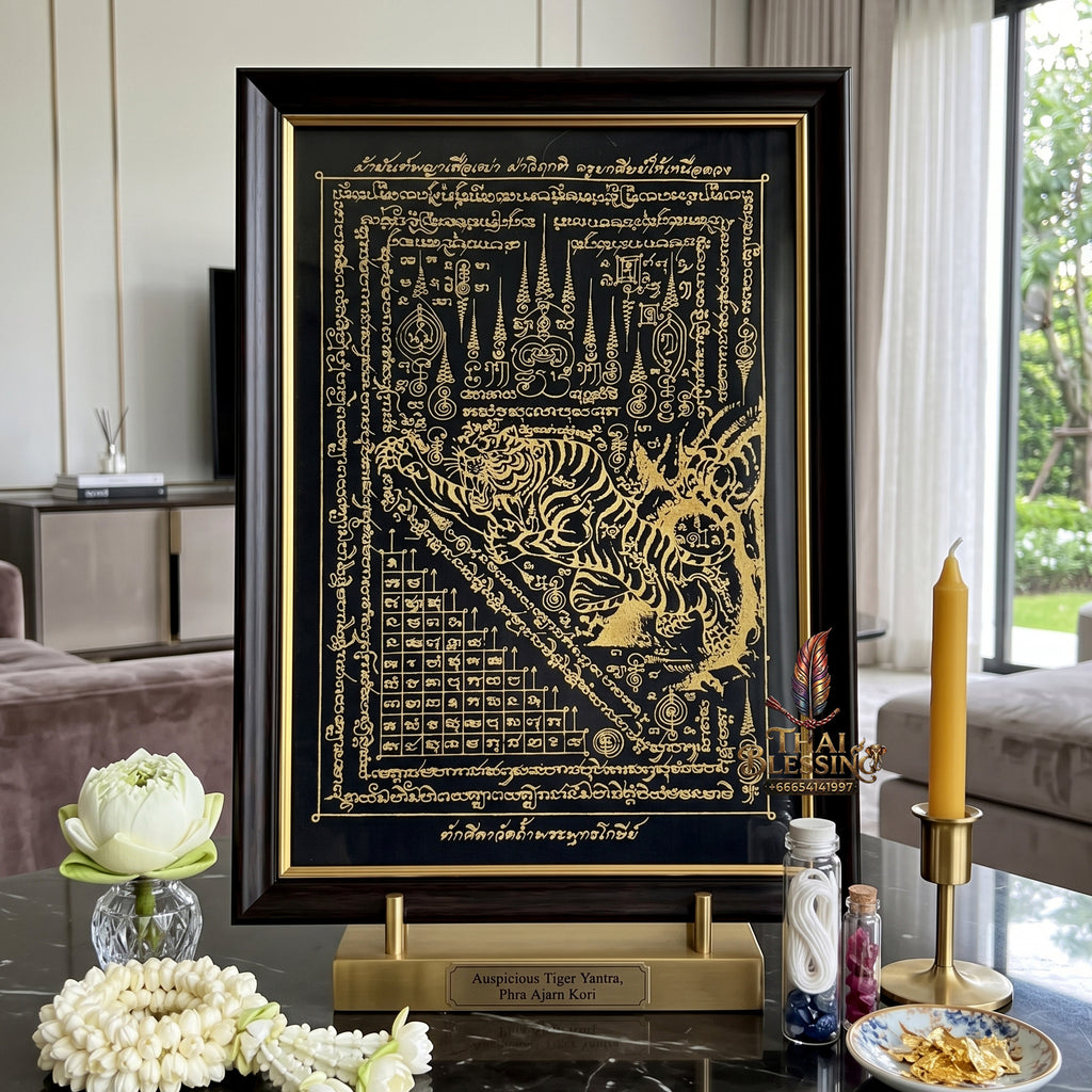 ✨🐅 Sacred Alpha Sovereign Overlord Ynt Cloth - Phra Achan Prasut Wat Nai Tao 2022 Crisis Breakthrough Masterpiece (8x12 Inches), Ultimate Destiny Realignment Matrix, Premium Executive Dominance & Market Velocity Shield