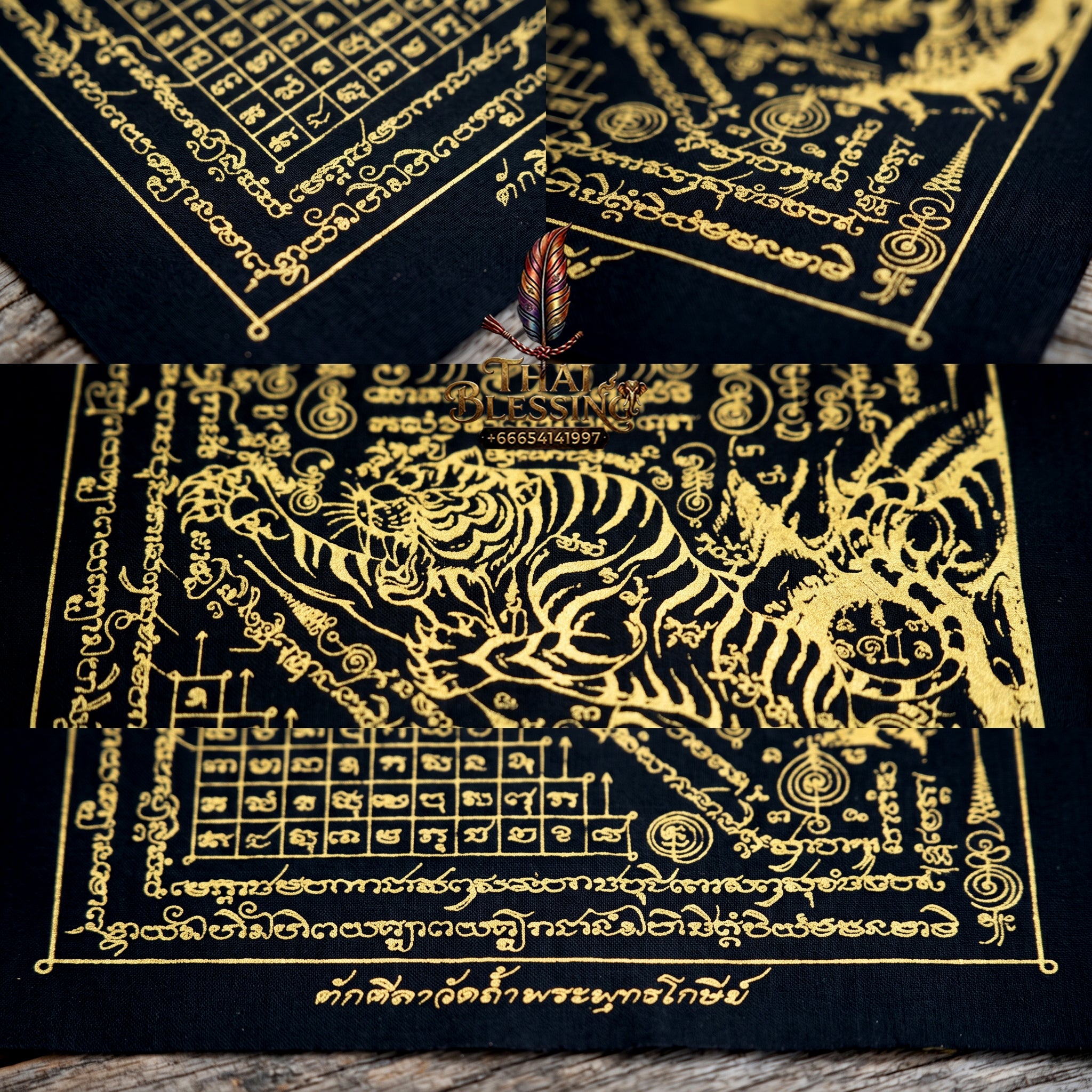 ✨🐅 Sacred Alpha Sovereign Overlord Ynt Cloth - Phra Achan Prasut Wat Nai Tao 2022 Crisis Breakthrough Masterpiece (8x12 Inches), Ultimate Destiny Realignment Matrix, Premium Executive Dominance & Market Velocity Shield