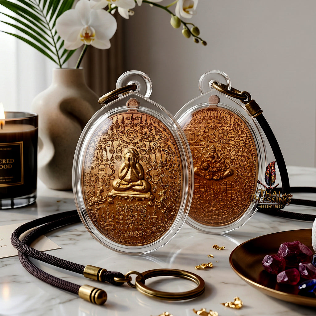 ✨🧘‍♂️🪙 Sacred Sovereign Macro-Aura Grid - Luang Phor Sanan Wat Klang Ratchakru Tharam 2013 Master-Alloy Legacy Edition (3.3x4.4 cm), Multi-Grid Script Core & Capital Inflow Matrix
