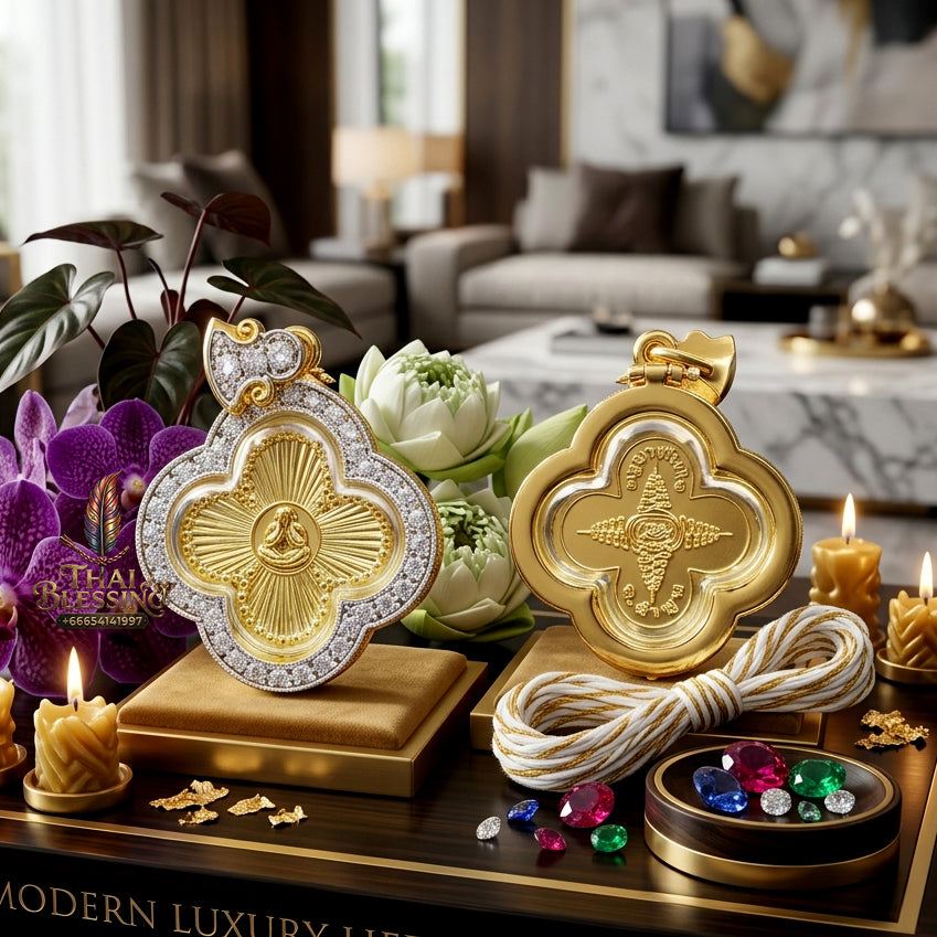 ✨🌸💰 Premium Floral Sovereign Eyeless Contemplation Medallion - Kruba Tanjai Wat Phrathat Doi Hang Bat 2025 Instantaneous Capital Velocity Pendant (4.5x3.6 cm), Elite Botanical Affinity & Omni-Channel Wealth Core