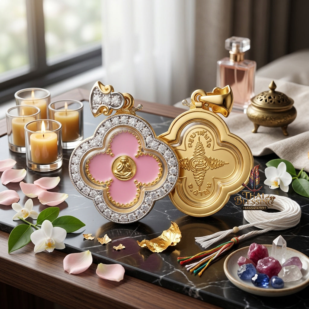 ✨🌸💰 Premium Floral Sovereign Eyeless Contemplation Medallion - Kruba Tanjai Wat Phrathat Doi Hang Bat 2025 Instantaneous Capital Velocity Pendant (4.5x3.6 cm), Elite Botanical Affinity & Omni-Channel Wealth Core