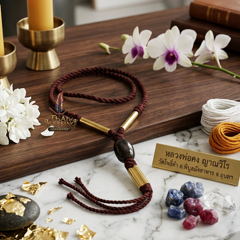 ✨🔮 Sacred Triple Gem Cosmic Crystal Takrut - Luang Pu Thong Wan Wat Pho Kham 2020 Consecrated Legacy Amulet, Ultimate Sovereign Fate Realignment Shield, Premium Executive Fortune Power Capsule