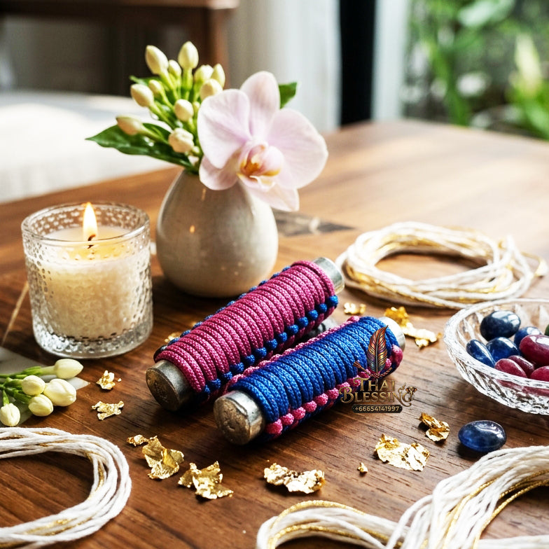 🔮 Sacred Infinite Interpersonal Magnetism Cord-Wrapped Scroll - Luang Pu Pongsak Wat Pa Thep Nimit 2024 Legacy Edition (4x1 cm), Ultimate Charismatic Resonance & Consumer Affinity Catalyst