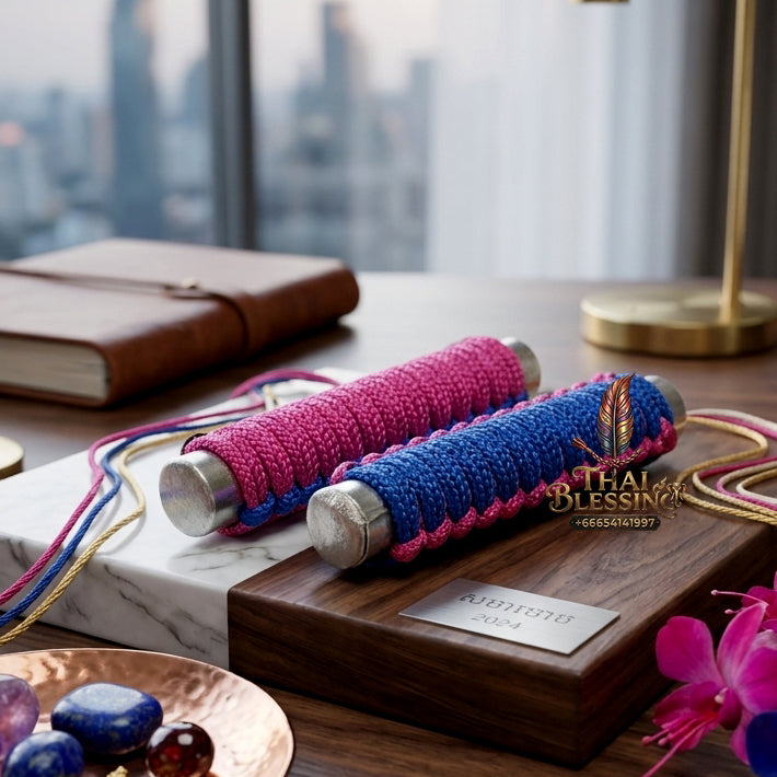 🔮 Sacred Infinite Interpersonal Magnetism Cord-Wrapped Scroll - Luang Pu Pongsak Wat Pa Thep Nimit 2024 Legacy Edition (4x1 cm), Ultimate Charismatic Resonance & Consumer Affinity Catalyst