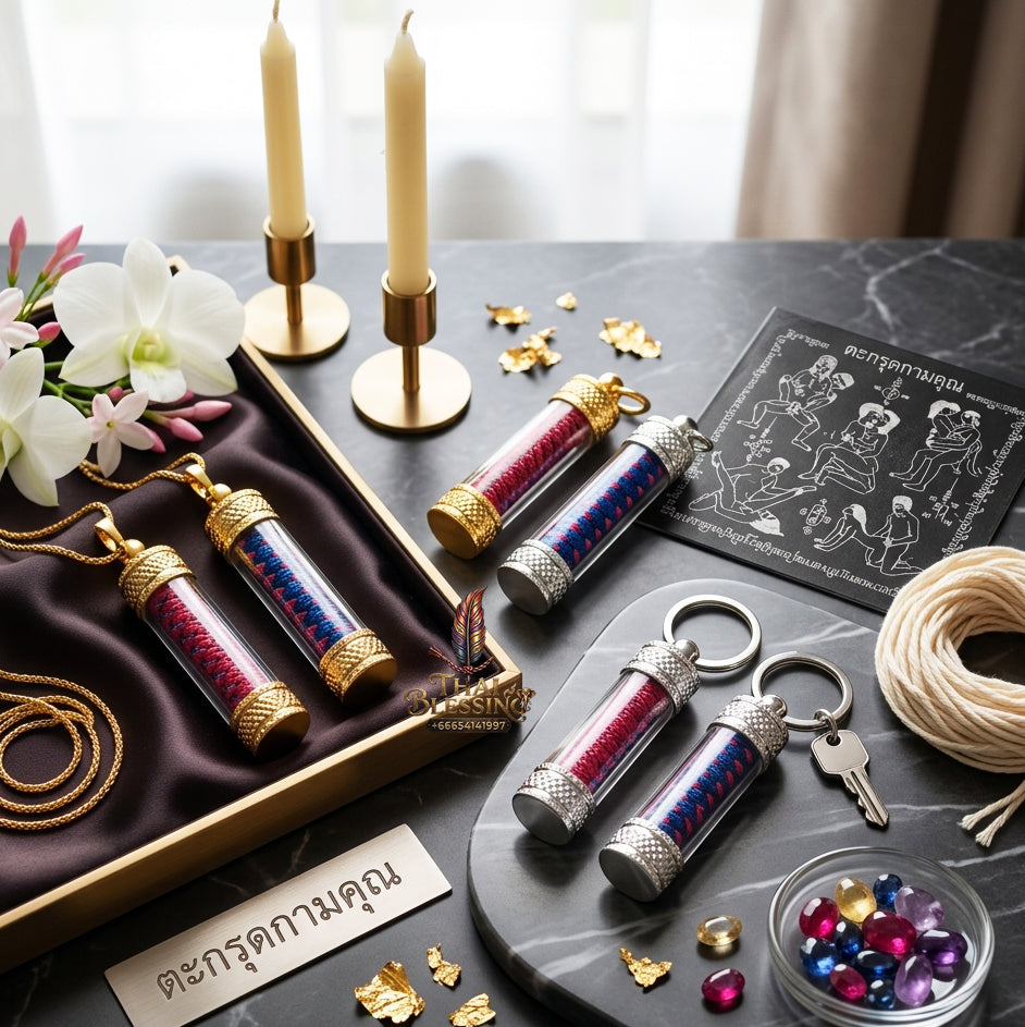 🔮 Sacred Infinite Interpersonal Magnetism Cord-Wrapped Scroll - Luang Pu Pongsak Wat Pa Thep Nimit 2024 Legacy Edition (4x1 cm), Ultimate Charismatic Resonance & Consumer Affinity Catalyst