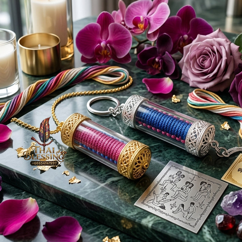 🔮 Sacred Infinite Interpersonal Magnetism Cord-Wrapped Scroll - Luang Pu Pongsak Wat Pa Thep Nimit 2024 Legacy Edition (4x1 cm), Ultimate Charismatic Resonance & Consumer Affinity Catalyst
