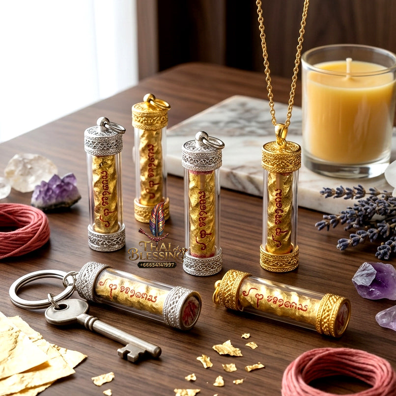 ✨📜💰 Sacred Sovereign Omnidirectional Asset-Summoning Scroll - Kruba Pom Wat Sahakorn Thung Mai 2024 Master Edition (0.8x2.5 cm), Ultimate Botanical Affinity Matrix & Capital Expansion Core