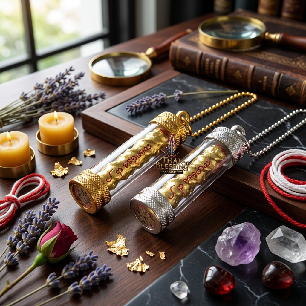 ✨📜💰 Sacred Sovereign Omnidirectional Asset-Summoning Scroll - Kruba Pom Wat Sahakorn Thung Mai 2024 Master Edition (0.8x2.5 cm), Ultimate Botanical Affinity Matrix & Capital Expansion Core