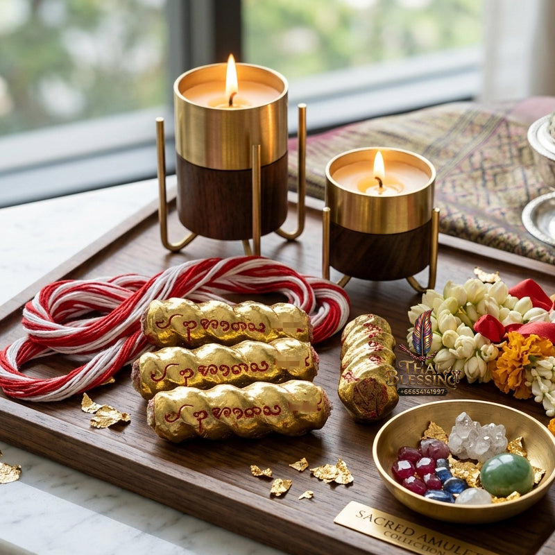 ✨📜💰 Sacred Sovereign Omnidirectional Asset-Summoning Scroll - Kruba Pom Wat Sahakorn Thung Mai 2024 Master Edition (0.8x2.5 cm), Ultimate Botanical Affinity Matrix & Capital Expansion Core