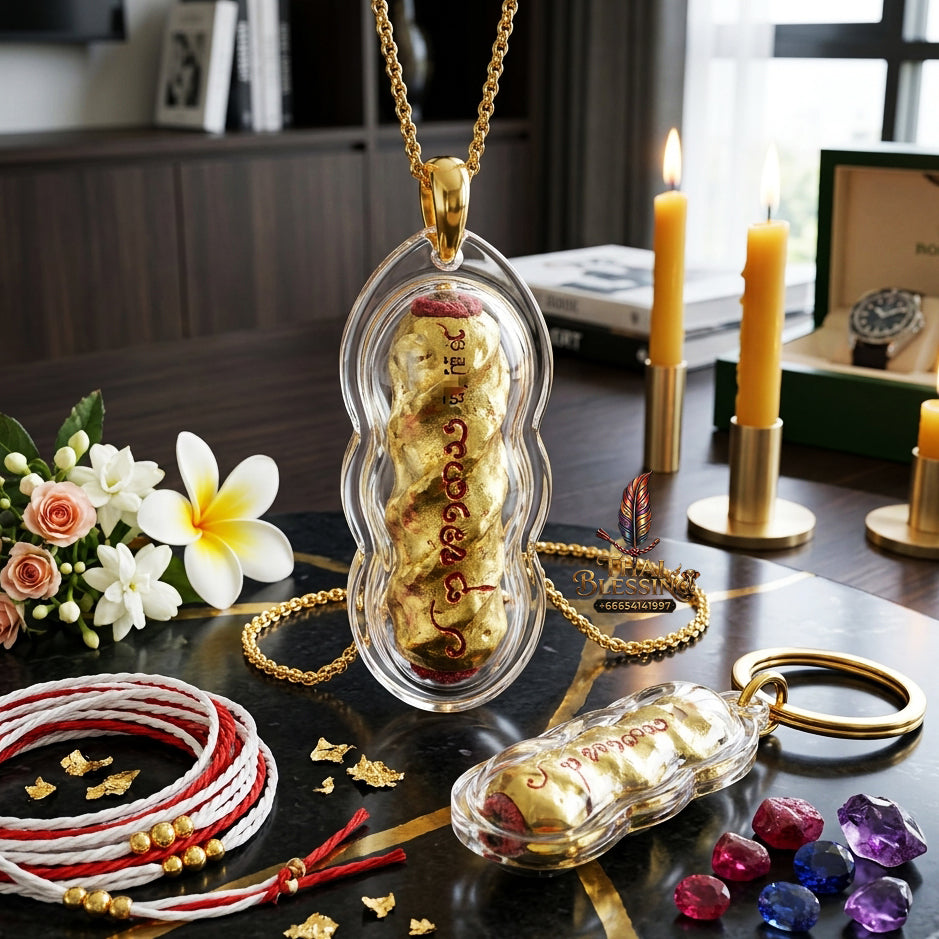 ✨📜💰 Sacred Sovereign Omnidirectional Asset-Summoning Scroll - Kruba Pom Wat Sahakorn Thung Mai 2024 Master Edition (0.8x2.5 cm), Ultimate Botanical Affinity Matrix & Capital Expansion Core