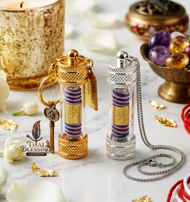 ✨👑 Sacred Thermal Alchemical Overlord Takrut - Luang Pu Maen Samnak Song Khao Chan 2023 Consecrated Legacy Amulet, Ultimate Stagnation Transmutation Shield, Premium Multi-Channel Fortune Power Capsule