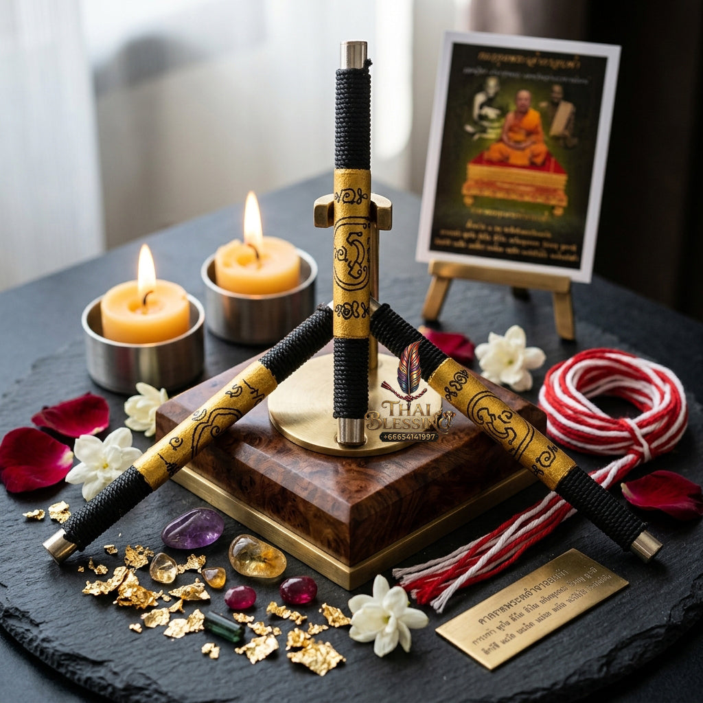 ✨👑 Sacred Celestial Canopy Overlord Takrut - Luang Phor Somchit Wat Chao Paet Song Trai Hand-Inscribed 5-Inch Ancient Scroll, Ultimate Sovereign Command Matrix, Premium Executive Fortune Power Talisman
