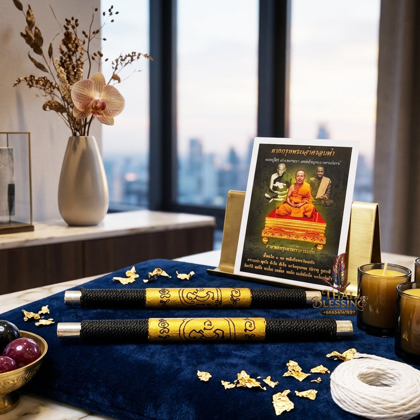 ✨👑 Sacred Celestial Canopy Overlord Takrut - Luang Phor Somchit Wat Chao Paet Song Trai Hand-Inscribed 5-Inch Ancient Scroll, Ultimate Sovereign Command Matrix, Premium Executive Fortune Power Talisman