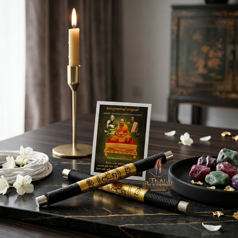 ✨👑 Sacred Celestial Canopy Overlord Takrut - Luang Phor Somchit Wat Chao Paet Song Trai Hand-Inscribed 5-Inch Ancient Scroll, Ultimate Sovereign Command Matrix, Premium Executive Fortune Power Talisman
