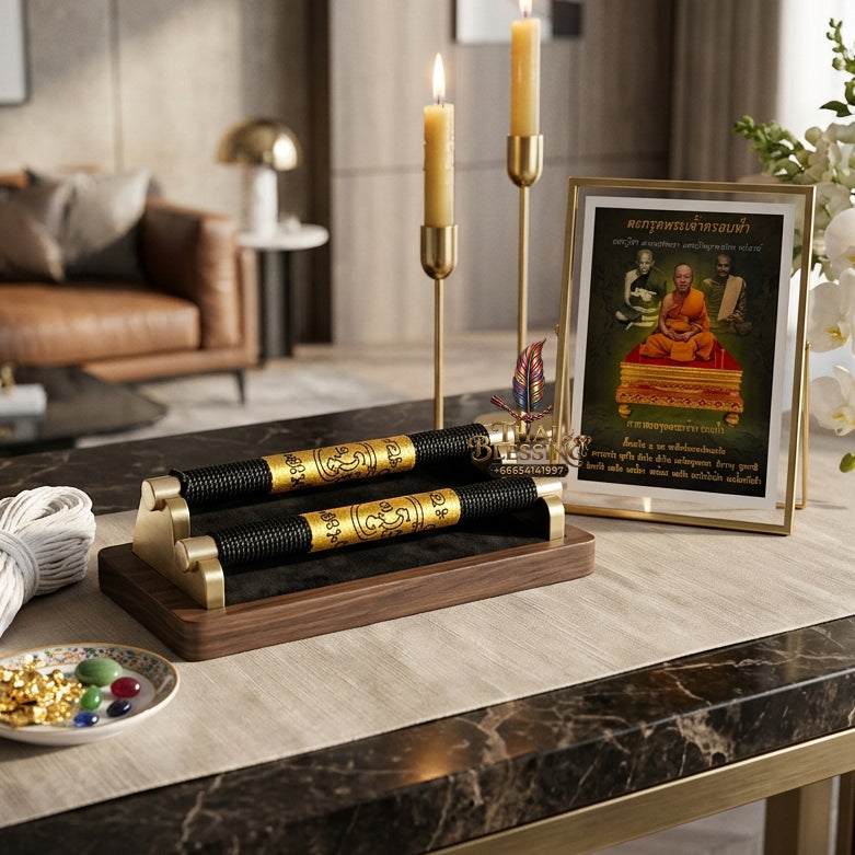 ✨👑 Sacred Celestial Canopy Overlord Takrut - Luang Phor Somchit Wat Chao Paet Song Trai Hand-Inscribed 5-Inch Ancient Scroll, Ultimate Sovereign Command Matrix, Premium Executive Fortune Power Talisman