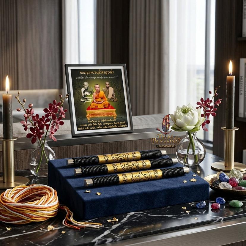 ✨👑 Sacred Celestial Canopy Overlord Takrut - Luang Phor Somchit Wat Chao Paet Song Trai Hand-Inscribed 5-Inch Ancient Scroll, Ultimate Sovereign Command Matrix, Premium Executive Fortune Power Talisman