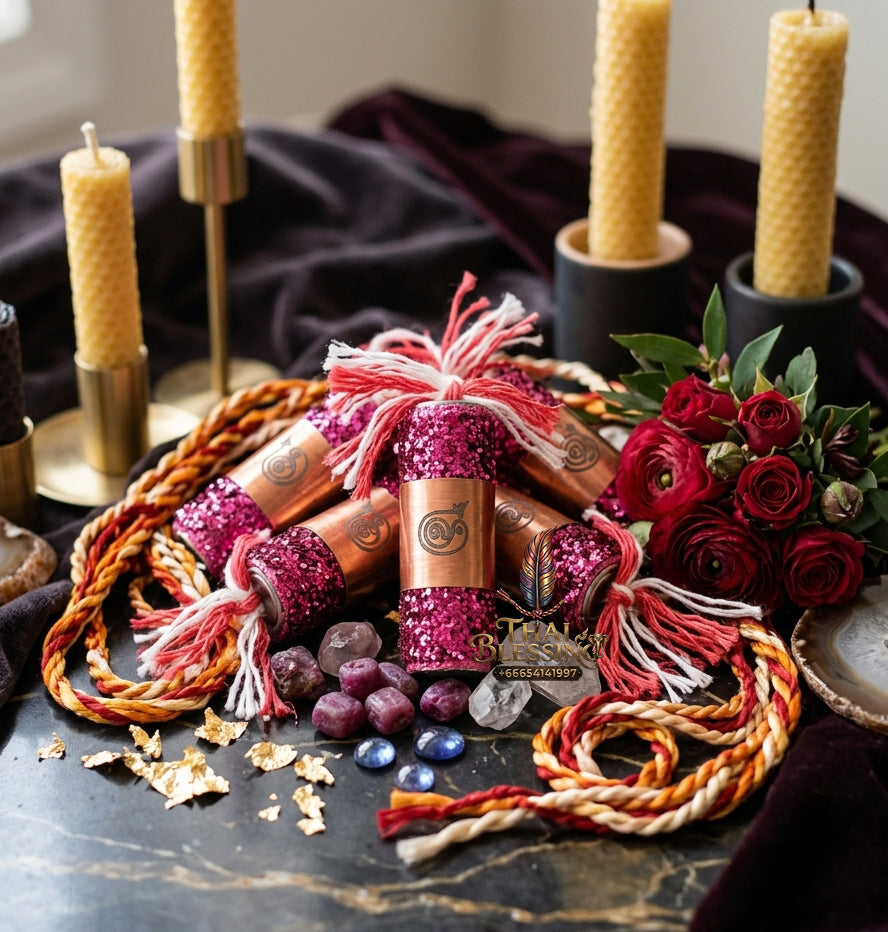 ✨💖 Sacred Heart-Binding Magnetism Takrut - Luang Pu Chach Wat Ban Poon 2024 Legacy Compact Scroll, Ultimate Social Affection Aura, Premium Interpersonal Resonance & Wealth Catalyst Amulet