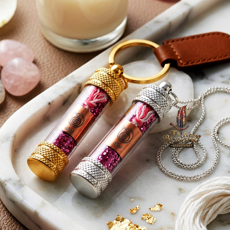 ✨💖 Sacred Heart-Binding Magnetism Takrut - Luang Pu Chach Wat Ban Poon 2024 Legacy Compact Scroll, Ultimate Social Affection Aura, Premium Interpersonal Resonance & Wealth Catalyst Amulet