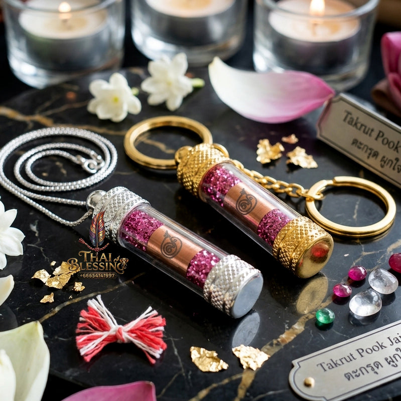 ✨💖 Sacred Heart-Binding Magnetism Takrut - Luang Pu Chach Wat Ban Poon 2024 Legacy Compact Scroll, Ultimate Social Affection Aura, Premium Interpersonal Resonance & Wealth Catalyst Amulet