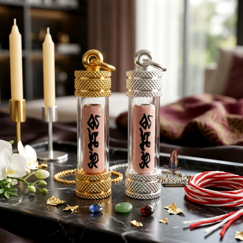 ✨💖 Sacred Eternal Devotion Attraction Takrut - Luang Pu Thong Wan Wat Ban Pak Dom 2024 Legacy Micro-Scroll, Ultimate Interpersonal Resonance Aura, Premium Luxury Relationship Harmony & Wealth Catalyst