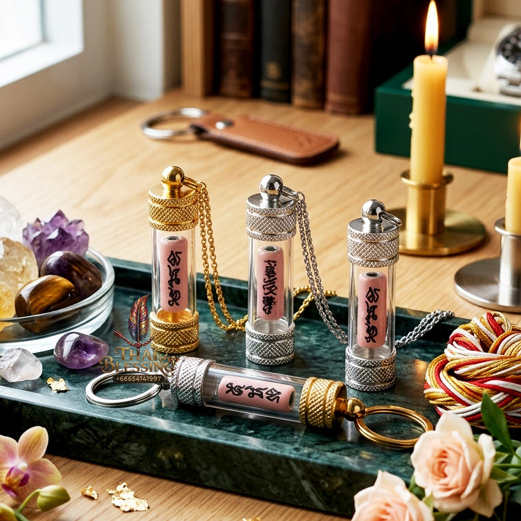 ✨💖 Sacred Eternal Devotion Attraction Takrut - Luang Pu Thong Wan Wat Ban Pak Dom 2024 Legacy Micro-Scroll, Ultimate Interpersonal Resonance Aura, Premium Luxury Relationship Harmony & Wealth Catalyst