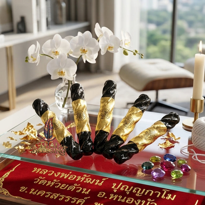 ✨🛡️ Thai Sacred Tri Ni Sing He Amulet Takrut - Luang Phor Phat Wat Huay Duan 2021, Billionaire Wealth Prosperity Talisman, Ancient Divine Protection Spiritual Jewelry Takrut