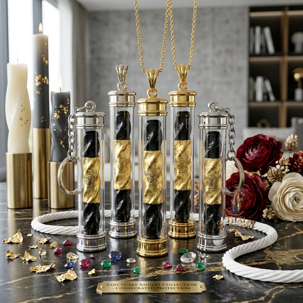 ✨🛡️ Thai Sacred Tri Ni Sing He Amulet Takrut - Luang Phor Phat Wat Huay Duan 2021, Billionaire Wealth Prosperity Talisman, Ancient Divine Protection Spiritual Jewelry