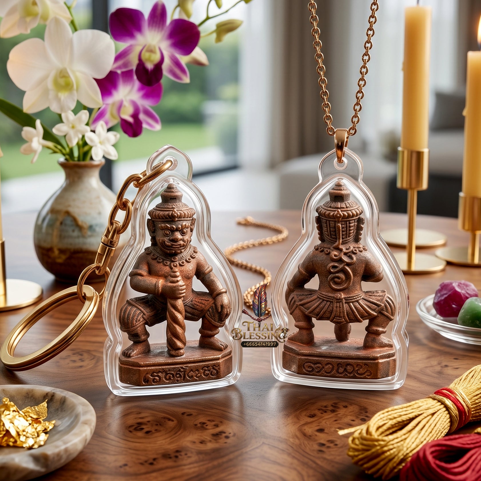 ✨👹👑 Sacred Sovereign Wealth Overlord - Ta Phoon (Khem Thong Lineage) 2014 Bronze-Alloy Guardian (3 cm), Micro-Acoustic Copper Scroll & Asset Protection Anchor