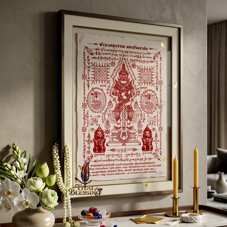 ✨👑 Sacred Northern Guardian Overlord Ynt Cloth - Wat Khao Or 2022 Consecrated Legacy Edition (21x29.5 cm), Ultimate Asset Protection Matrix, Premium Executive Fortune & Corporate Security Shield