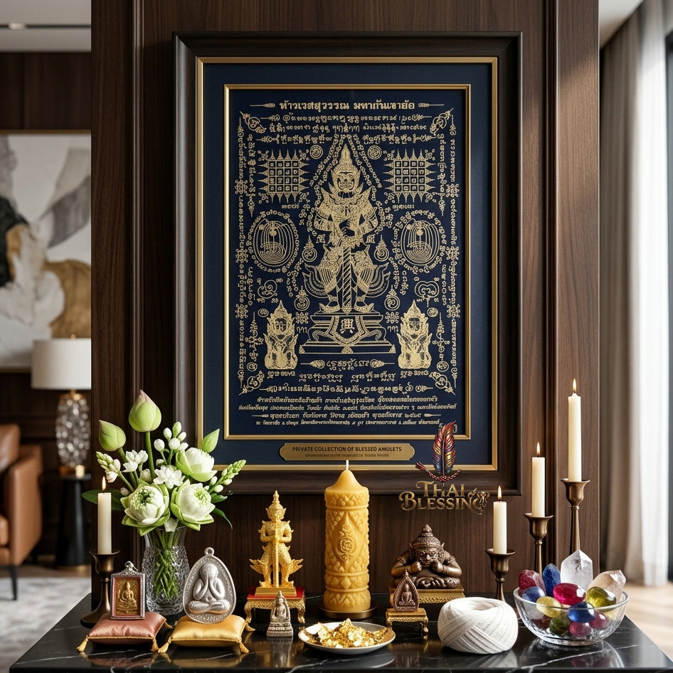 ✨👑 Sacred Northern Guardian Overlord Ynt Cloth - Wat Khao Or 2022 Consecrated Legacy Edition (21x29.5 cm), Ultimate Asset Protection Matrix, Premium Executive Fortune & Corporate Security Shield