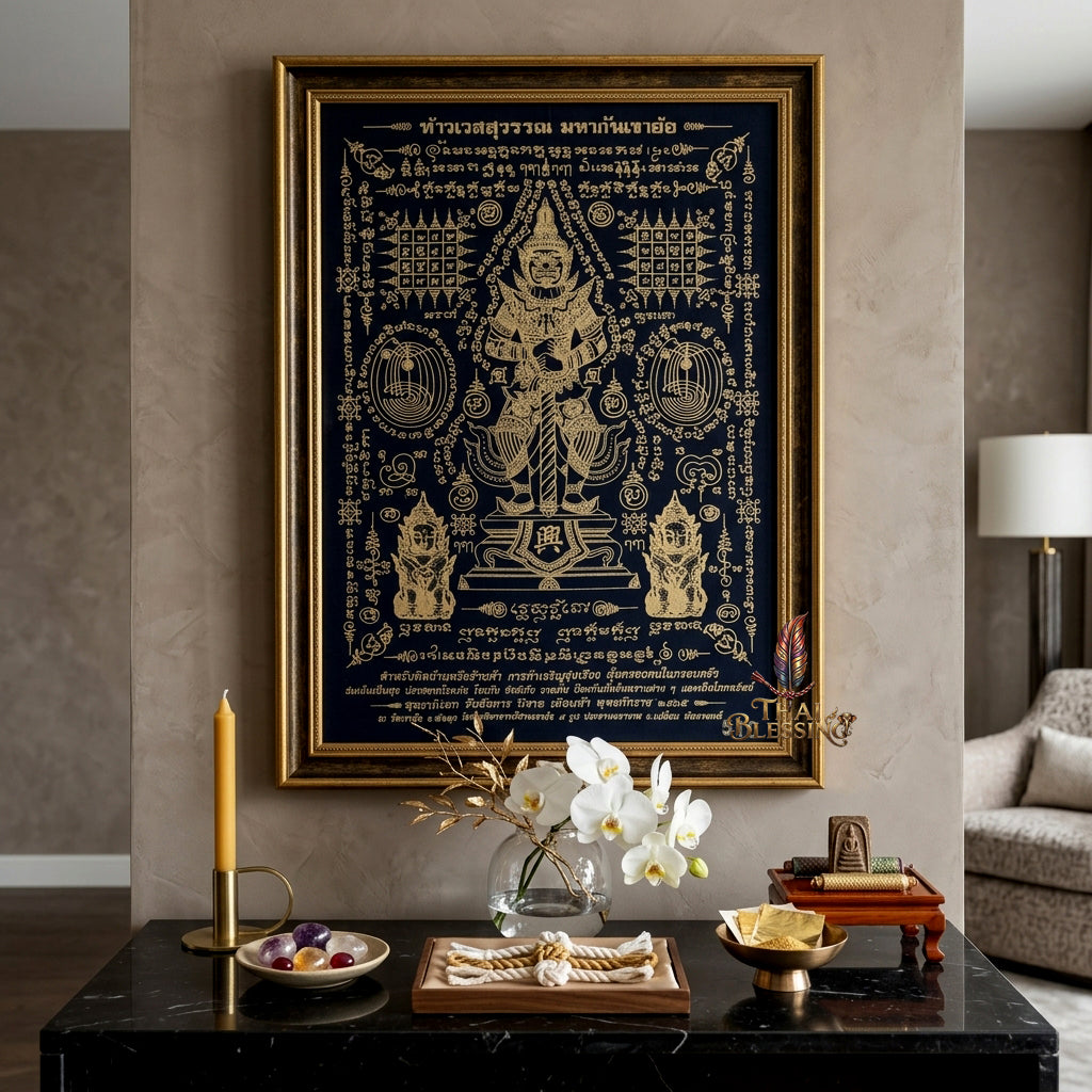 ✨👑 Sacred Northern Guardian Overlord Ynt Cloth - Wat Khao Or 2022 Consecrated Legacy Edition (21x29.5 cm), Ultimate Asset Protection Matrix, Premium Executive Fortune & Corporate Security Shield