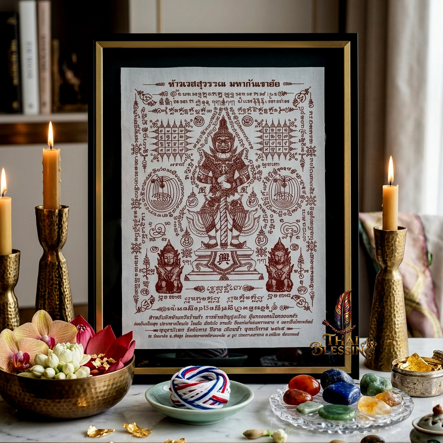 ✨👑 Sacred Northern Guardian Overlord Ynt Cloth - Wat Khao Or 2022 Consecrated Legacy Edition (21x29.5 cm), Ultimate Asset Protection Matrix, Premium Executive Fortune & Corporate Security Shield