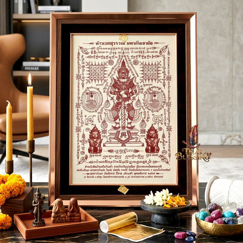 ✨👑 Sacred Northern Guardian Overlord Ynt Cloth - Wat Khao Or 2022 Consecrated Legacy Edition (21x29.5 cm), Ultimate Asset Protection Matrix, Premium Executive Fortune & Corporate Security Shield