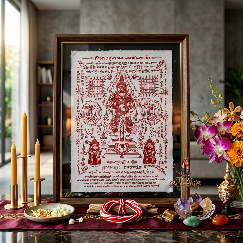 ✨👑 Sacred Northern Guardian Overlord Ynt Cloth - Wat Khao Or 2022 Consecrated Legacy Edition (21x29.5 cm), Ultimate Asset Protection Matrix, Premium Executive Fortune & Corporate Security Shield