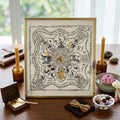 ✨SiamCharm™ 2012 Ma Sep Nang Thai Amulet Tapestry (Unframed Fabric Only) Metta Mahaniyom Seductive Charisma Booster, Passion Attraction & Business Abundance Protection Cloth Talisman 14x14" Consecrated by Phra-achan Suppha Sit Wat Bang Namchon