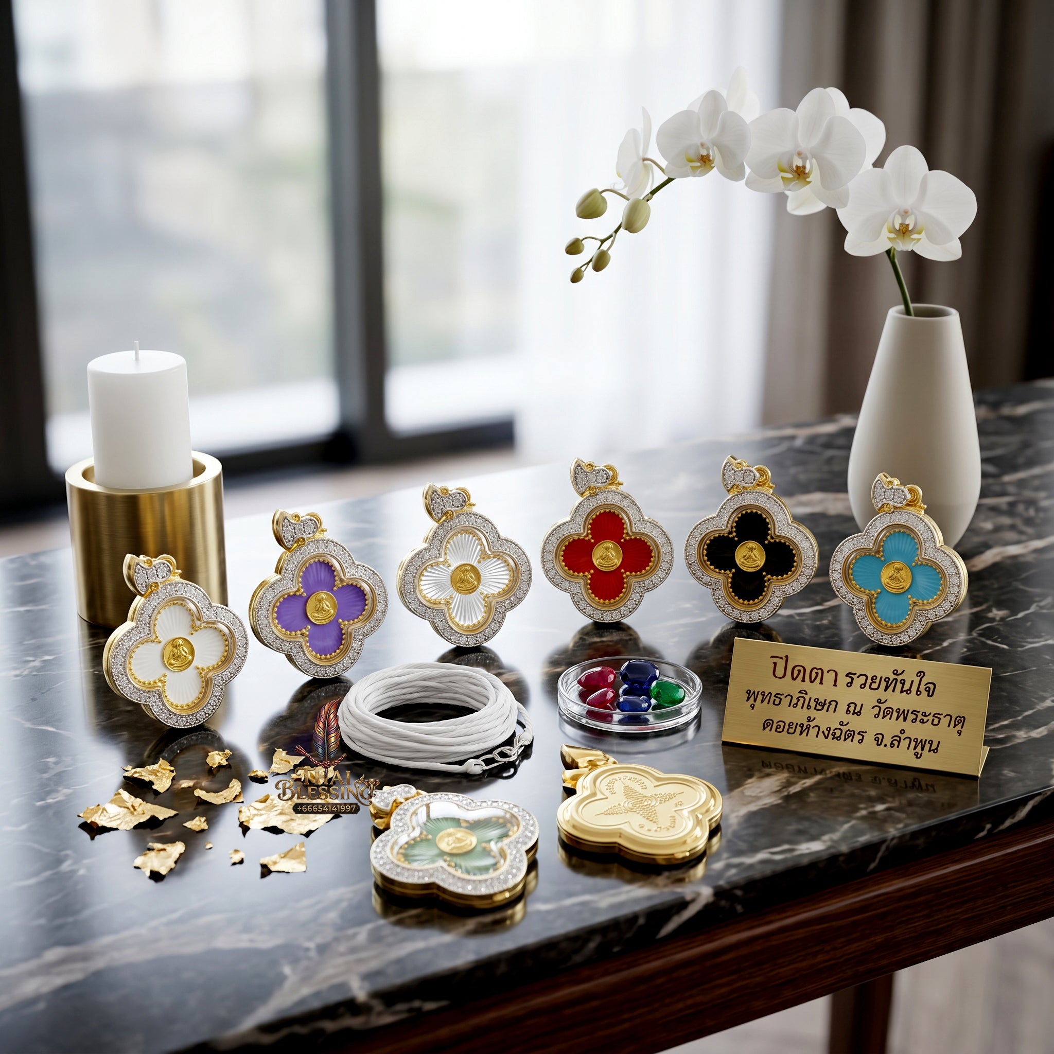 ✨🌸💰 Premium Floral Sovereign Eyeless Contemplation Medallion - Kruba Tanjai Wat Phrathat Doi Hang Bat 2025 Instantaneous Capital Velocity Pendant (4.5x3.6 cm), Elite Botanical Affinity & Omni-Channel Wealth Core