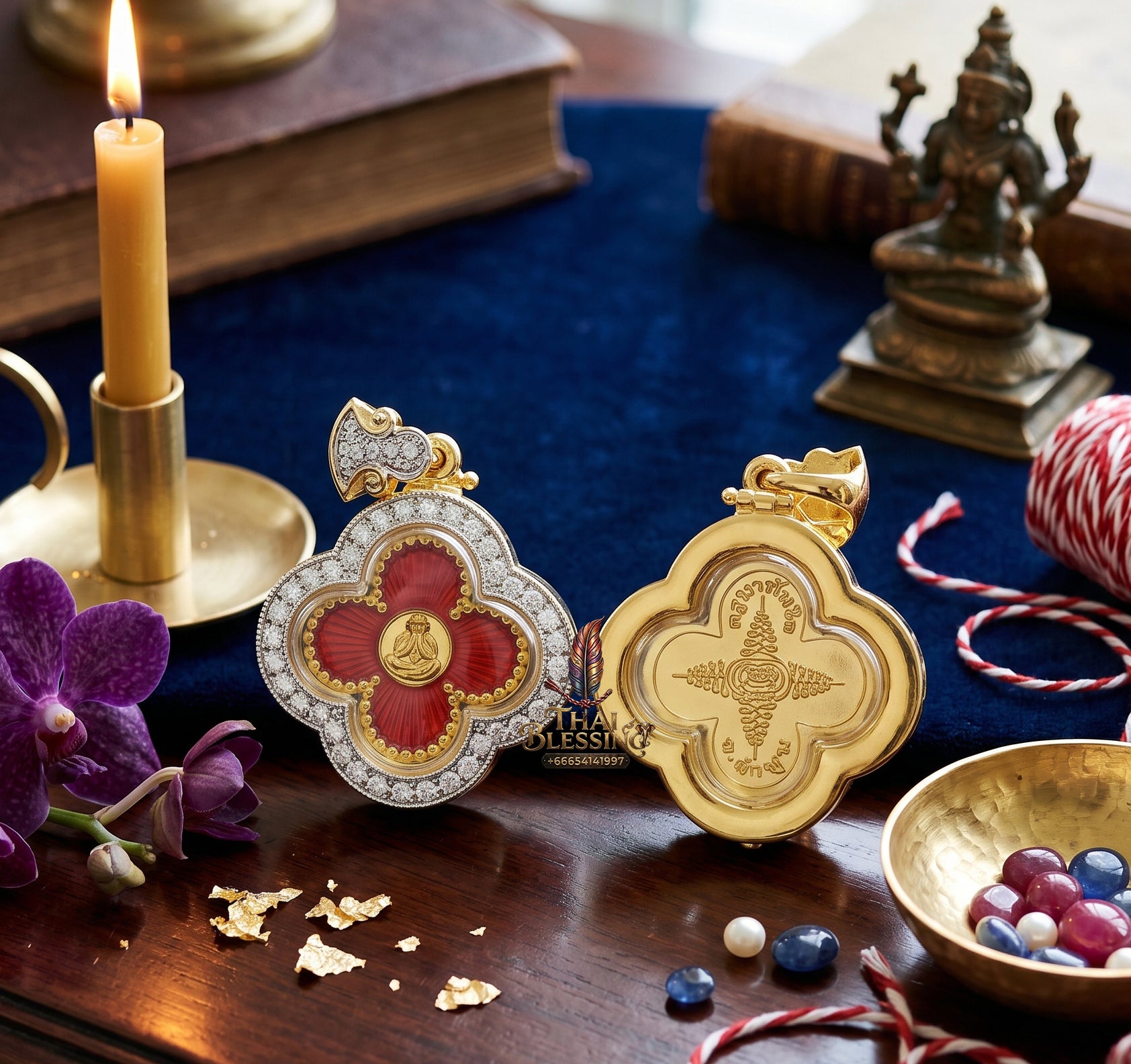 ✨🌸💰 Premium Floral Sovereign Eyeless Contemplation Medallion - Kruba Tanjai Wat Phrathat Doi Hang Bat 2025 Instantaneous Capital Velocity Pendant (4.5x3.6 cm), Elite Botanical Affinity & Omni-Channel Wealth Core