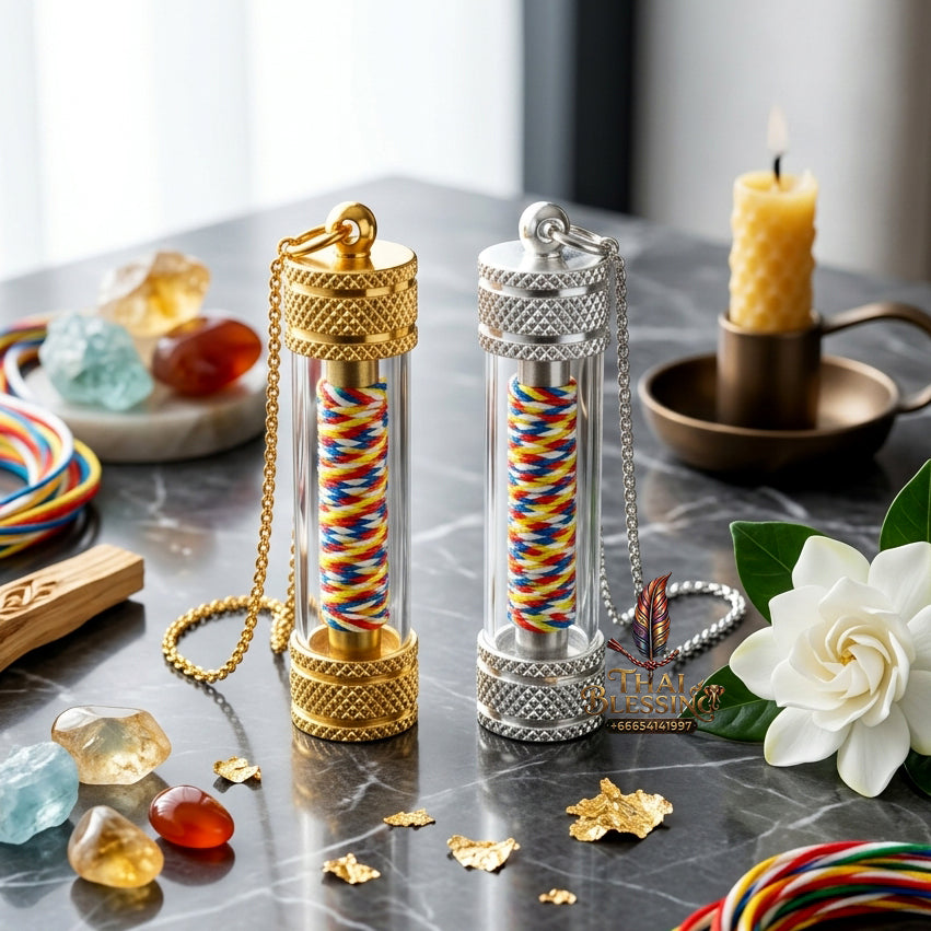 ✨🌀 Sacred Universal Vortex Wealth Attraction Takrut - Kruba Kampeng 2022 Consecrated Power Capsule, Cosmic Revenue Generator, Premium Botanical & Hematite Stature Spiritual Amulet