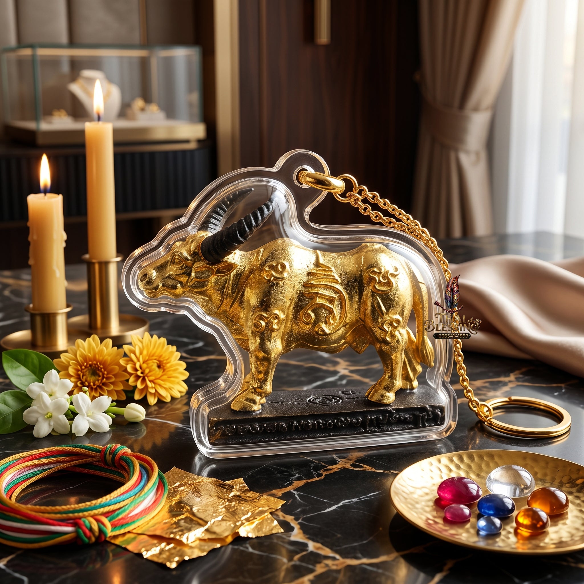 ✨🐂👑 Sacred Sovereign Kinetic Momentum Matrix - Phra Ajarn Prasoot Wat Nai Tao 2024 Absolute Growth Edition (4x3 cm), Heavy-Duty Revenue Driver & Tactical Friction Shield