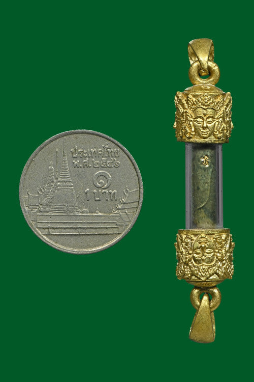 🪬Brahma Destiny “Divine Vision” Takrud – Thong Ma Lor Gold-Tone Scroll Talisman (Golden-Head) by Tu Chao Pu Wha Lhing Wirathayo